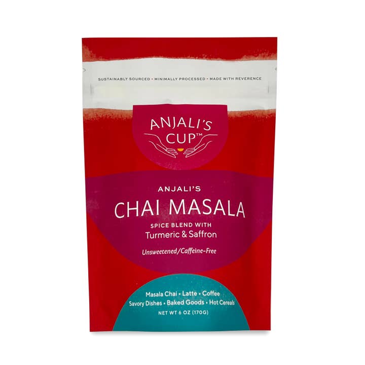 Anjali's Chai Masala w/ Turmeric & Saffron, Pouch (6.00 oz) for wholesale by Anjali's Cup