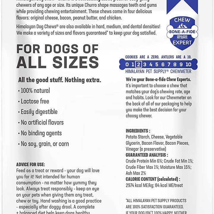 Himalayan Pet Supply - Wholesale Pet Treats - Dog - Churro- Bacon