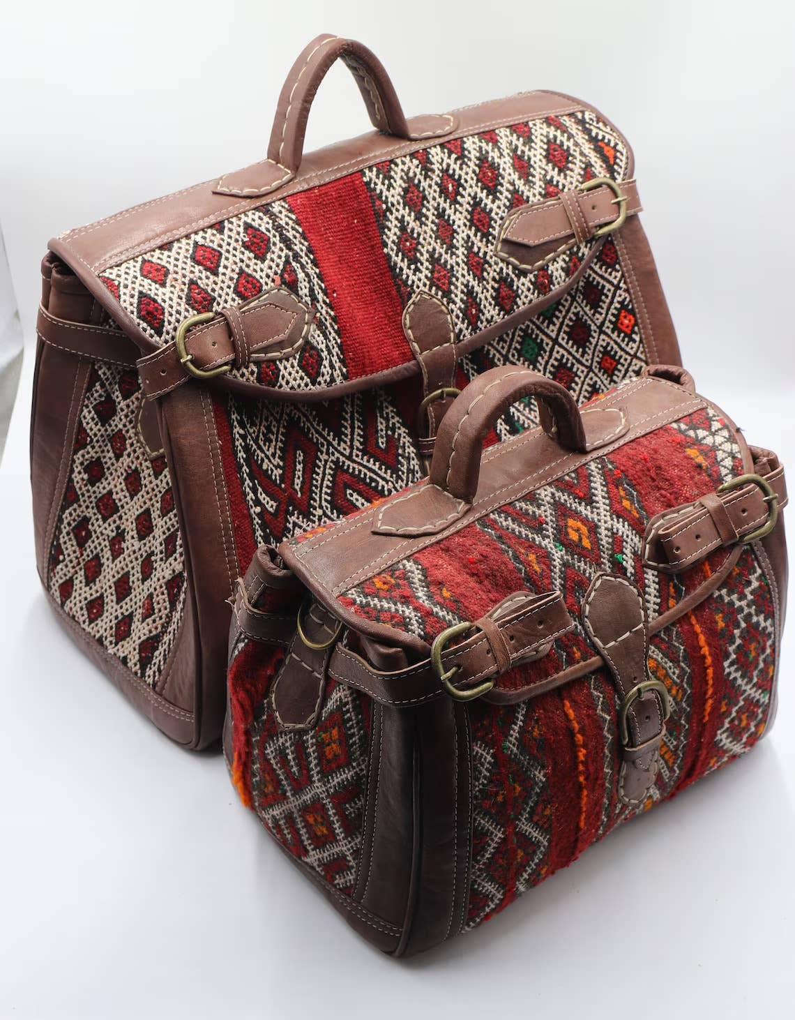 Kilim Unique Travel Bags Wholesale Kilim Travel Bag, Leather Kilim