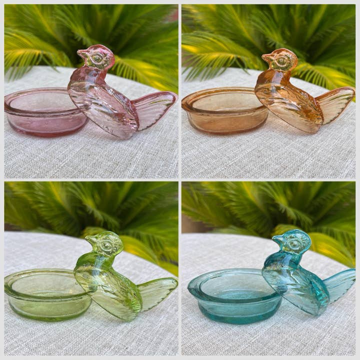 Kitchen One - Wholesale Decorative Plate/Dish/Bowl - Nesting Hen Bowl AMBER (Maple) | Hand Blown Glass - Colombia11