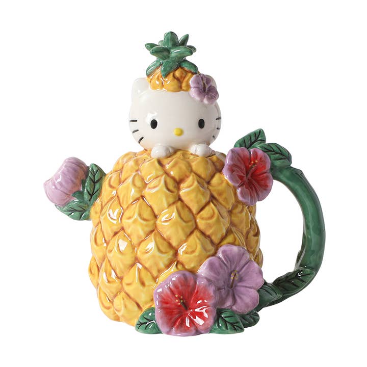 Blue Sky Clayworks - Wholesale Tea Pot - Hello Kitty Pineapple Party Teapot0