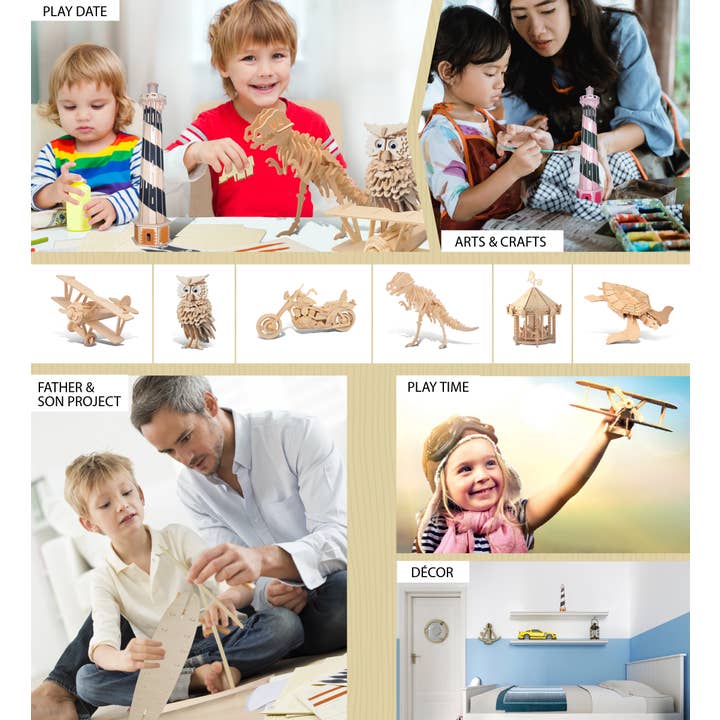 Cota Global - Wholesale Puzzle - Kids - 3D Puzzles - Lighthouse4