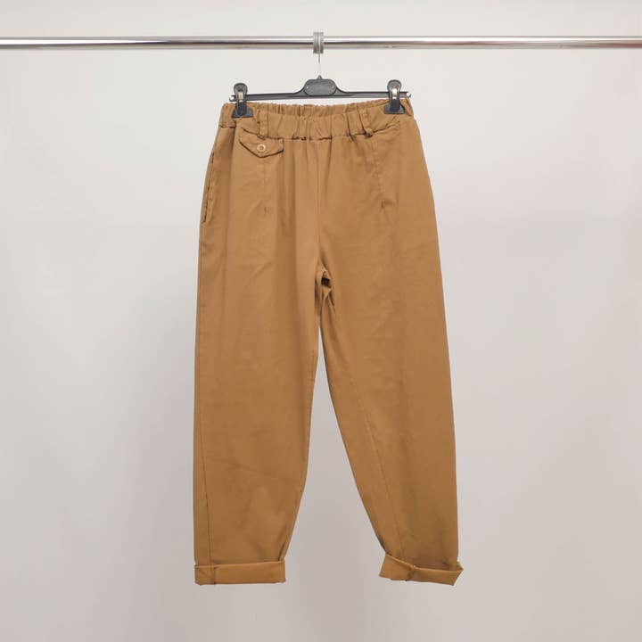 Cecile Wang - Wholesale Pants - Women's - Carrot pants with elastic waistband CVA823711-26