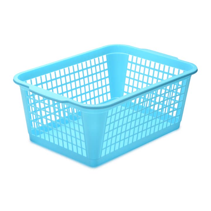 YBM HOME INC. - Wholesale Storage Bin - Large Plastic Storage Basket 15 x 10 x 6 In - Various Colors