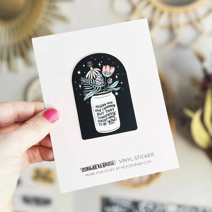 Adesivo Misery Loves Company per la vendita all'ingrosso da parte di The Crybaby Club