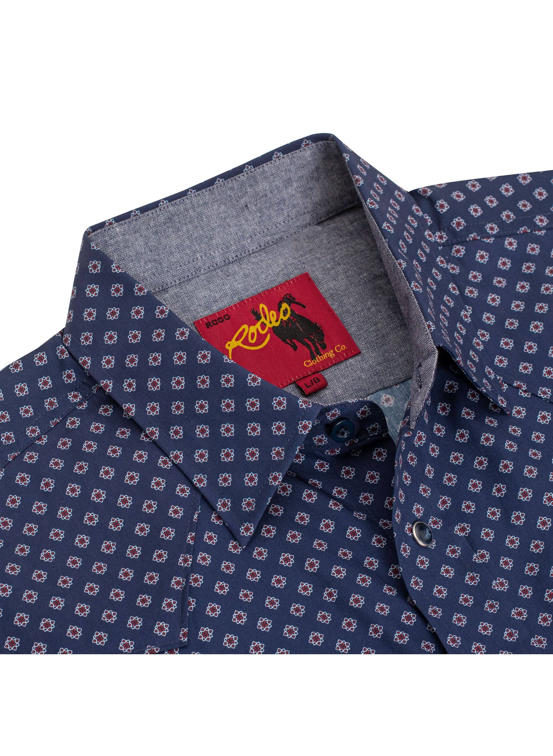 Rodeo Clothing - Wholesale Button Down Shirt - Men's - Men's Western Pearl Snap Print Shirt - PS100L-10842