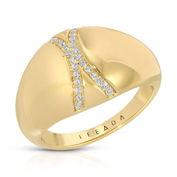 Anello a cupola Bene CZ per la vendita all'ingrosso da parte di Leeada Jewelry