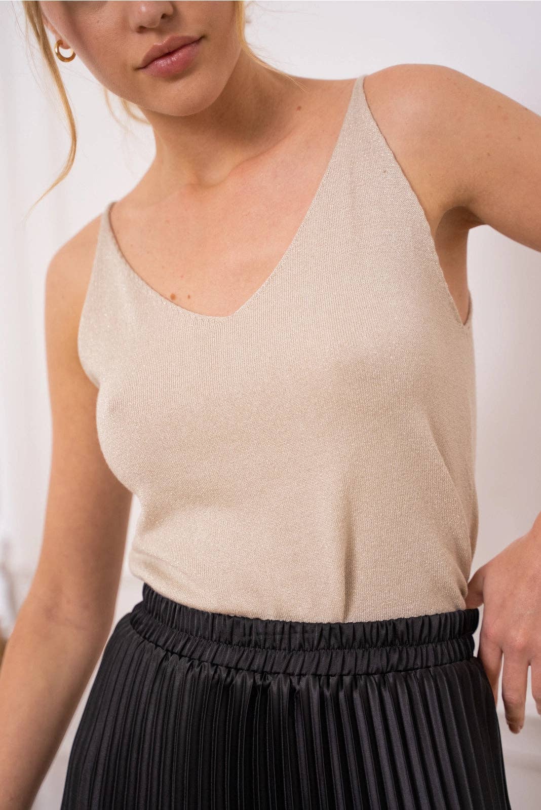 NIBI MTK - Wholesale Tank Top - Women's - Choklate Paris Shiny Lurex Tank6