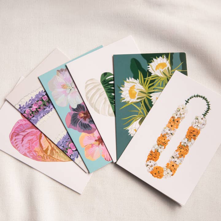 Hawaiian Flora - Folded Cards Set of 6 for wholesale by Misha Hawaii Home
