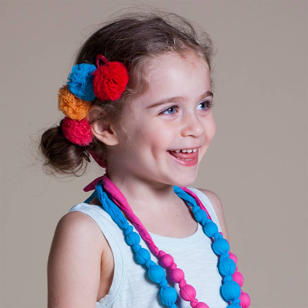 Peppercorn Kids - Wholesale Hair Clip - Kids - Little Kids Tulle Pompom Hair Clip Pack of 3 Cards1