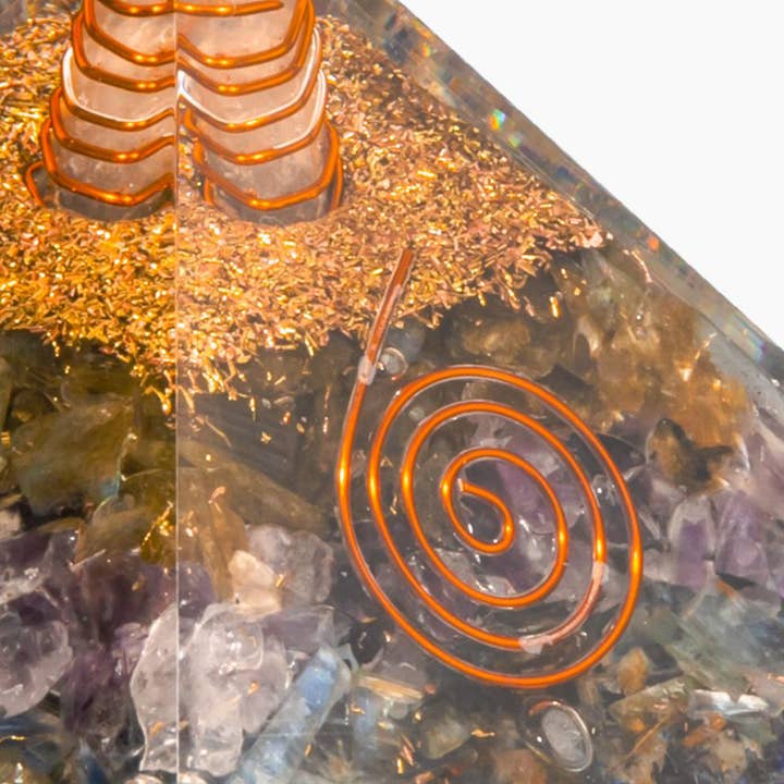 Azenway - Wholesale Spiritual Stone/Crystal - Spirituality XL 85MM Orgone Energy Generator Pyramid