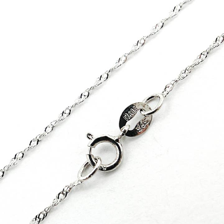 14K Massiv Weißgold Singapur-Kette für den Großhandel von Tresor Jewelry Inc.