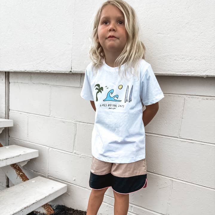 SAND N SALT KIDS - Wholesale Swim Shorts - Kids - Kids Colour Block Boardshorts