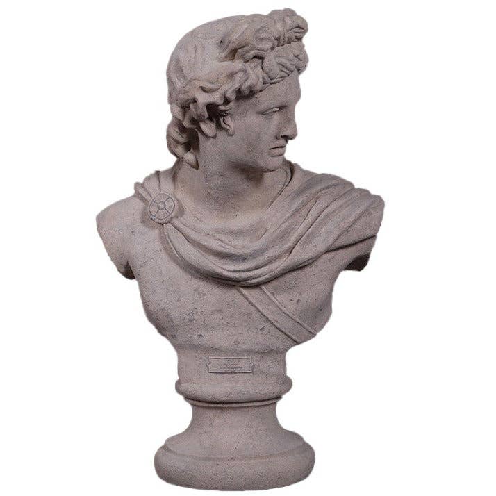Apollo Stone Bust Life Size Statue for wholesale by LM Treasures