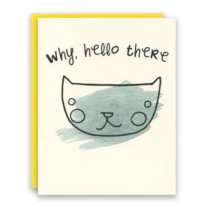 Why, Hello There card for wholesale by Cat People Press
