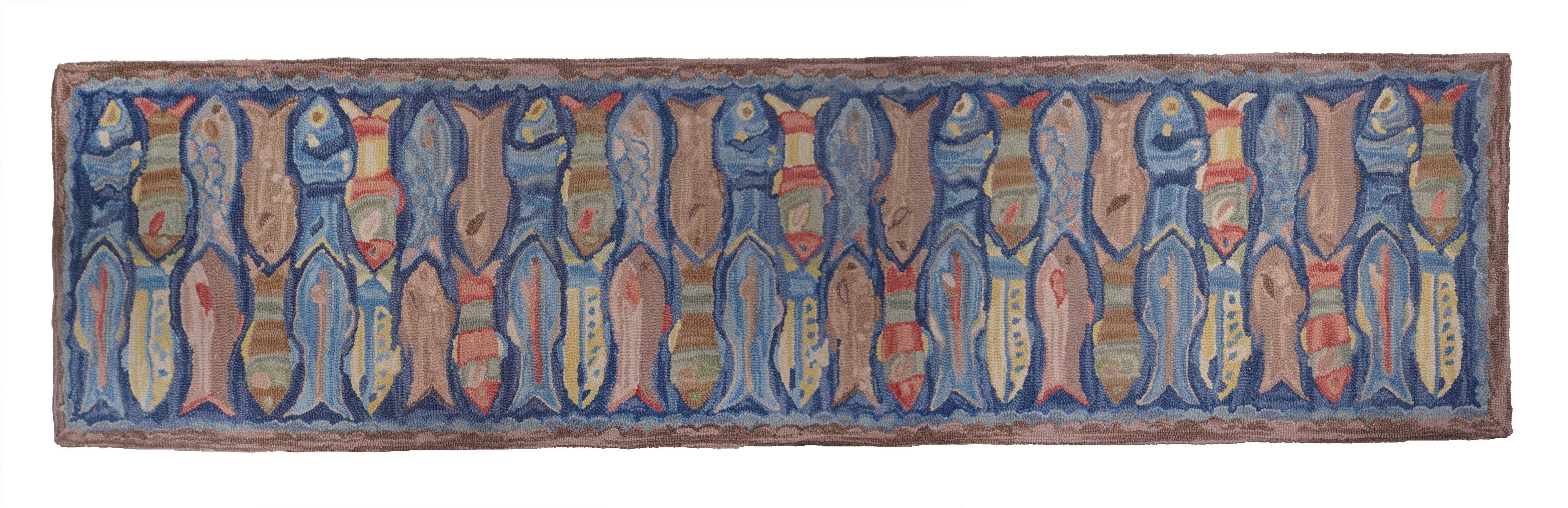 Michaelian Home/India Overseas Traders, Inc. - Wholesale Area Rug - Swimming Fish Hooked Rug Wool 3' X 5'1