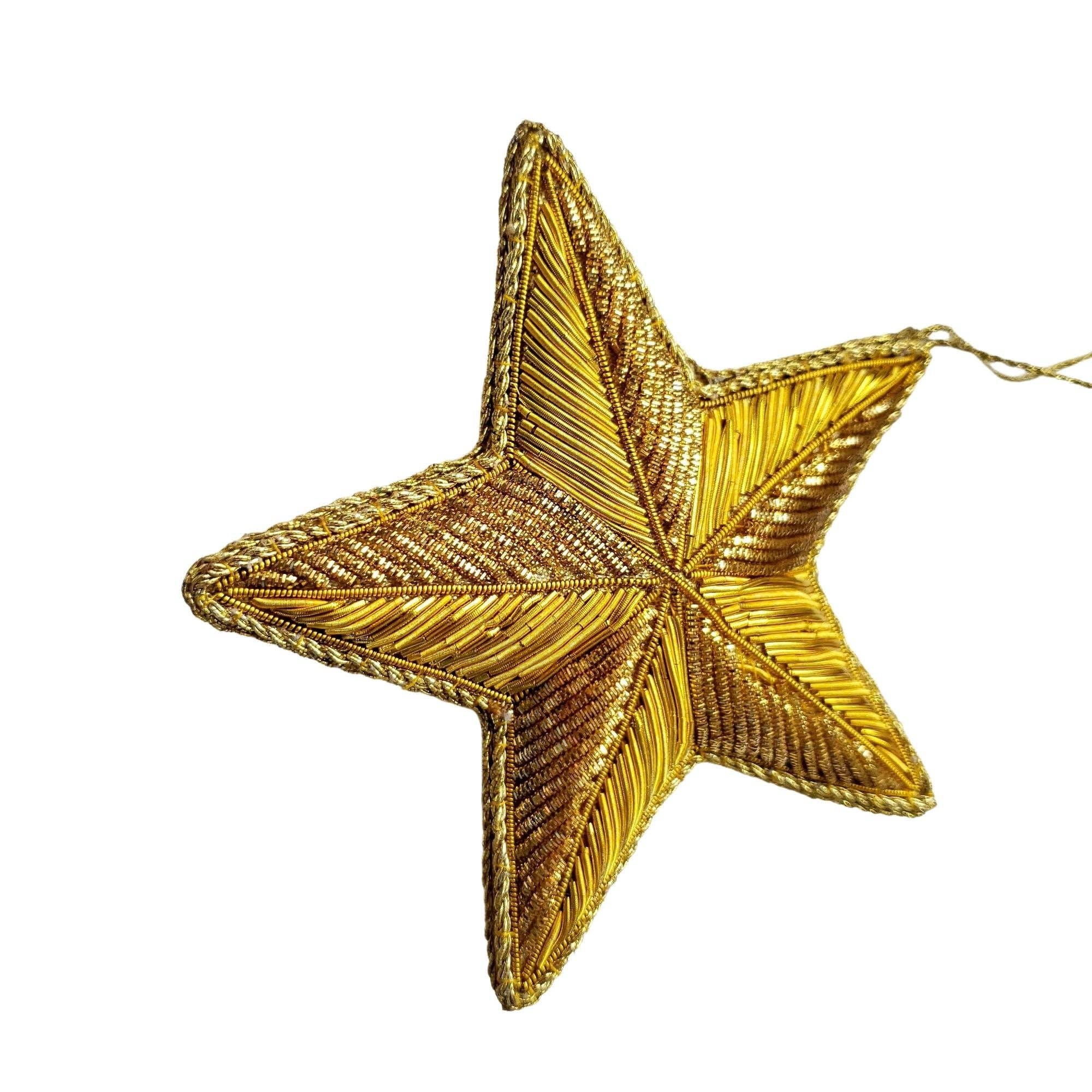 BoutiqueByMariam - Wholesale Ornament - Handmade Gold Star Christmas Ornament, Texas Decor1