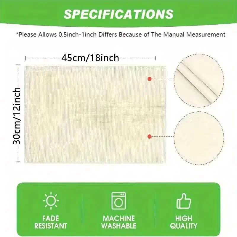 Huis Van Merken - Wholesale Placemat - Set of 4 Woven Place Mats, Blue Green Wood Grain Design3