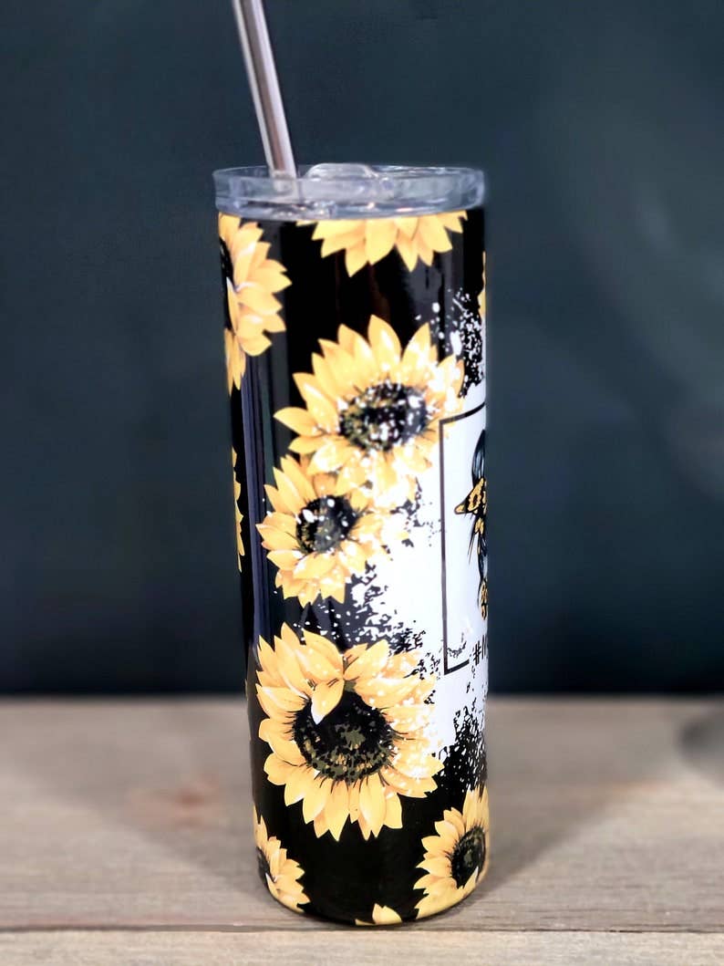 Gifts for Sunflower Lover- Sunflower Tumbler with Lid and Straw - Sunflower  Cups Tumbler - Sunflower Cup - Sunflower Mug - 20oz Insulated Stainless  Steel Sunflower Print Skinny Tumbler 