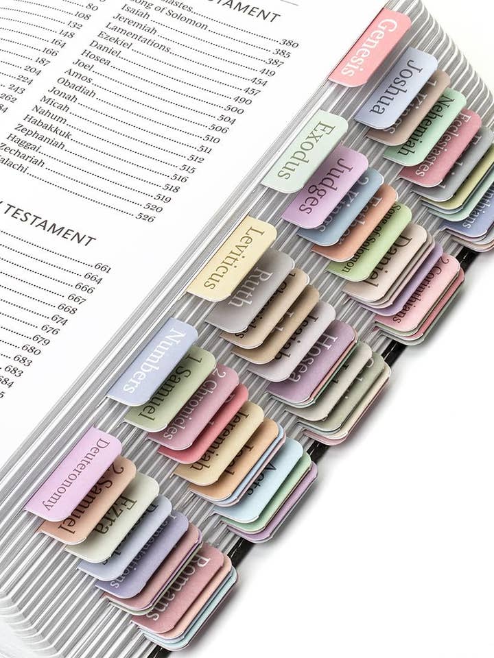 Minimal Morandi Bible Tabs - 75 Laminated Index Tabs for wholesale by Mr. Pen