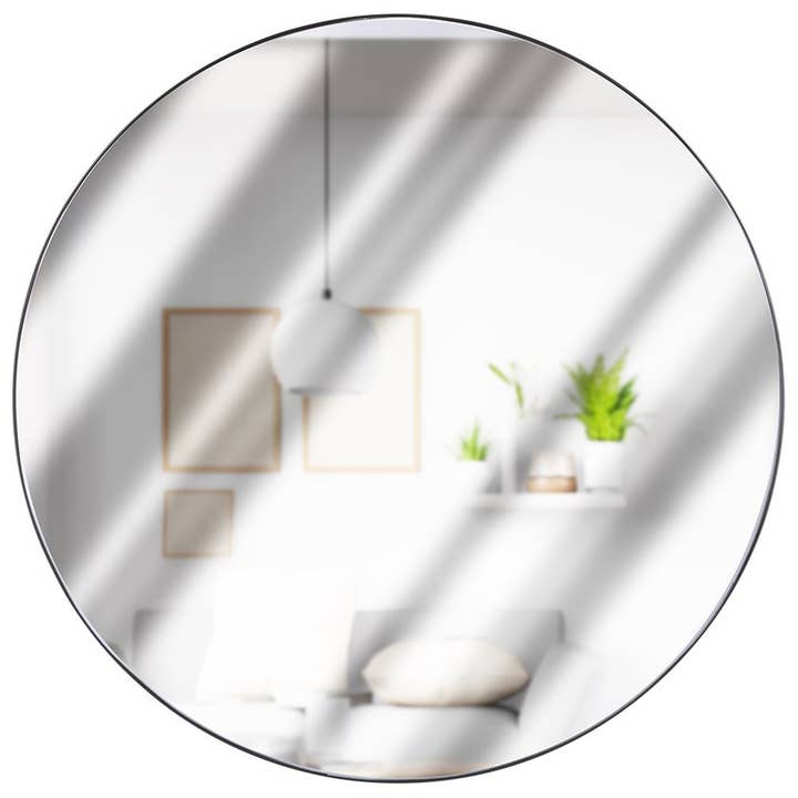 Espejo de Pared Negro Redondo 55 cm para venta al por mayor de Vilde