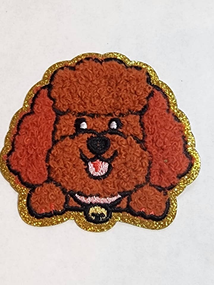 Chenille Puppy Faces for wholesale by Happy Barb LLC
