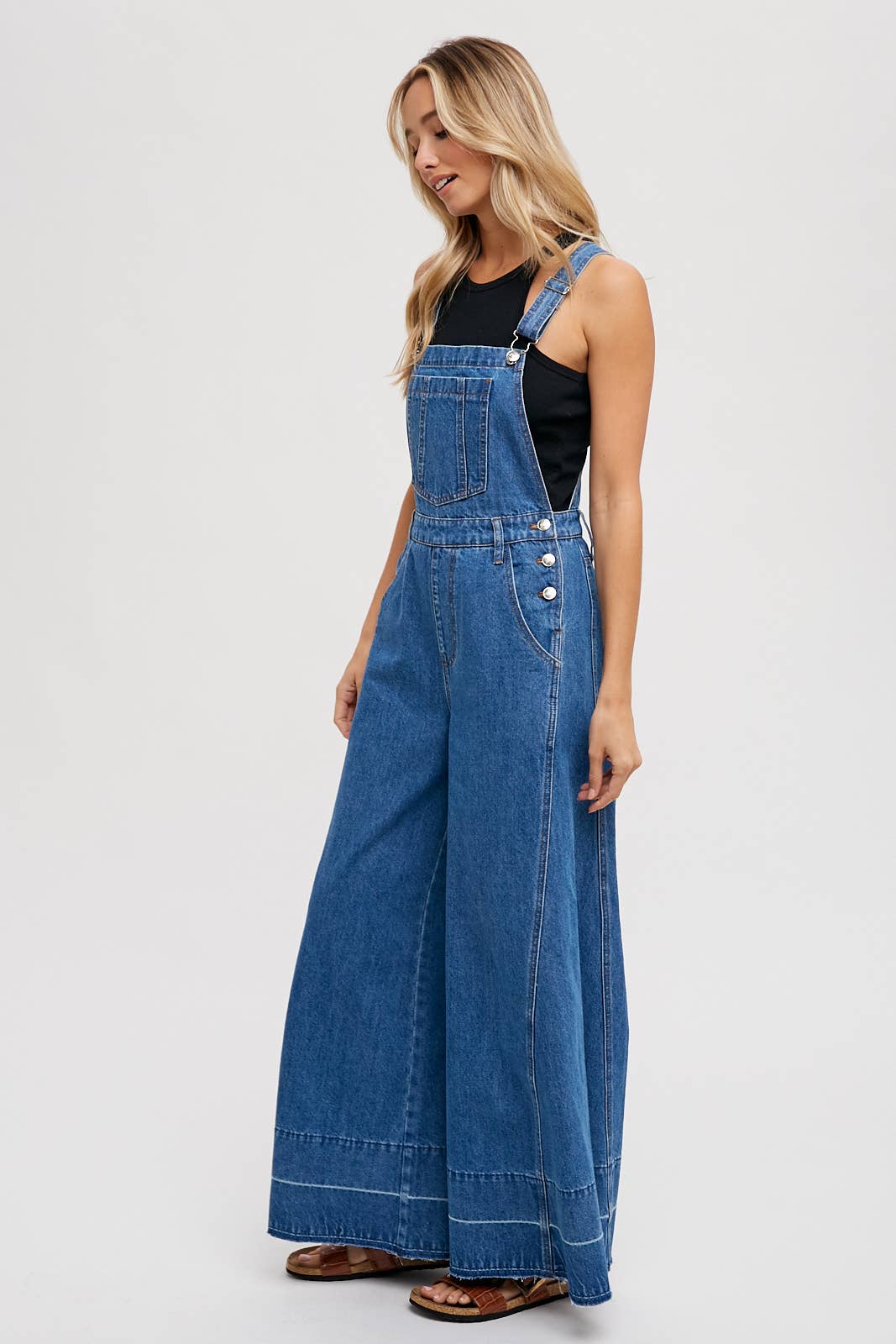 Bluivy – Engroshandel Overalls - Dame – DENIM OVERALLS MED BREDE BEN18