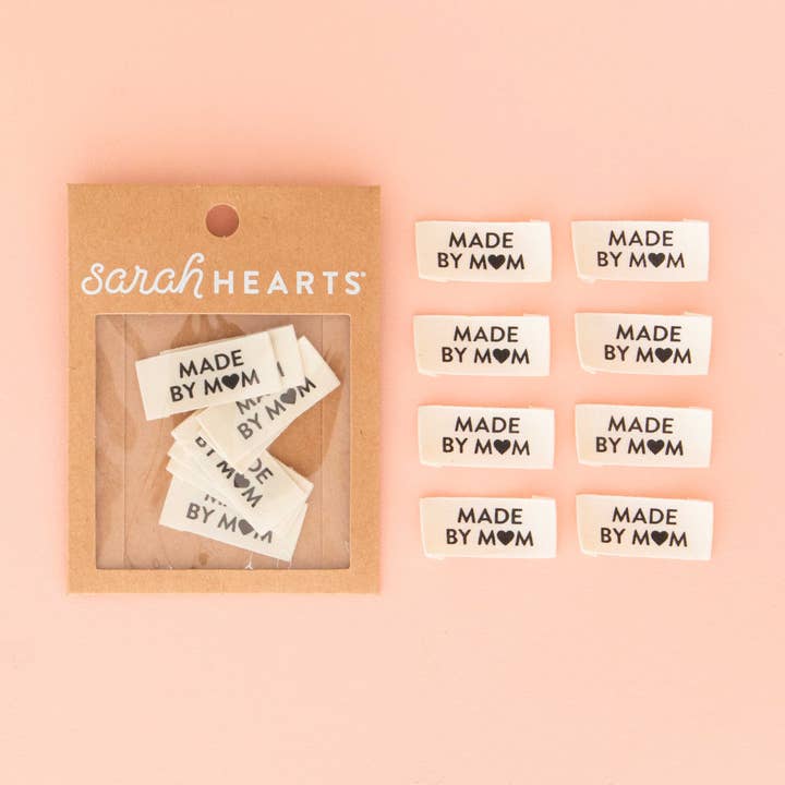 Made by Mom Organic Cotton Sewing and Quilting Labels for wholesale by Sarah Hearts