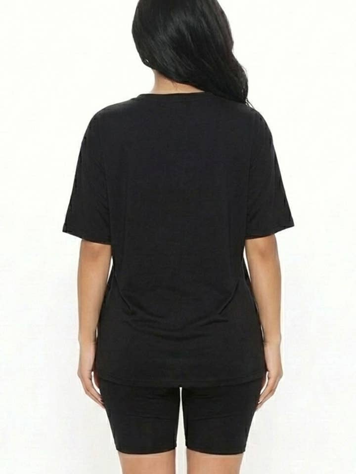 CAPELLA APPAREL - Wholesale Activewear Set - Women's - Loose Fit Top & Bike Shorts Set2