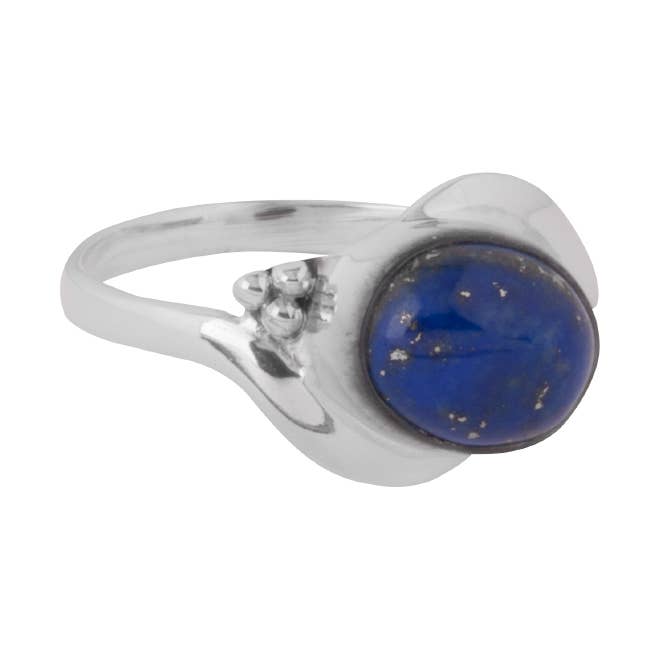 LAPIS OVAL LEAF BAND RING for wholesale by Benjamin International