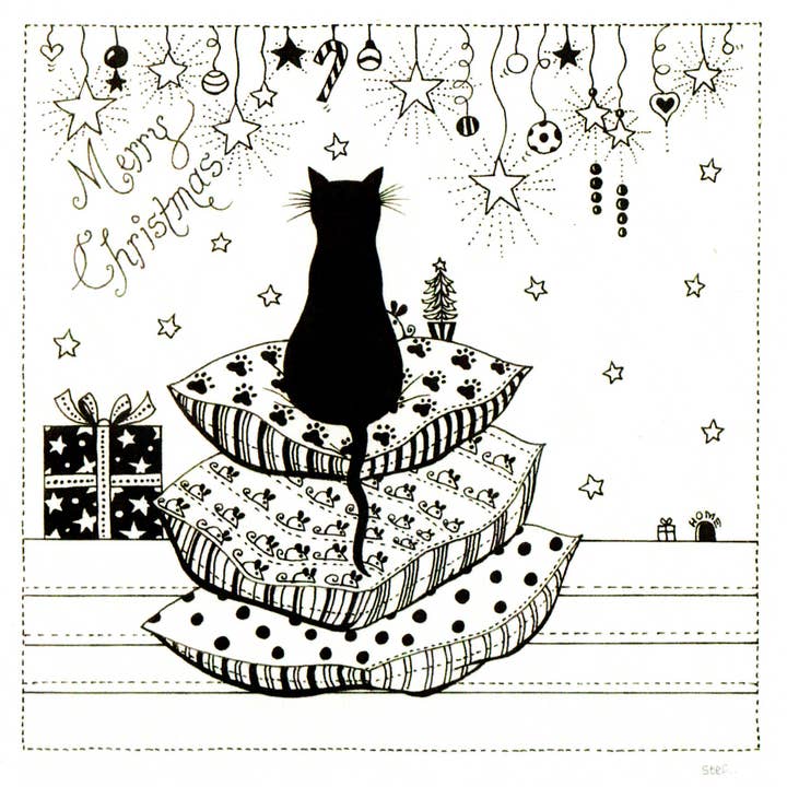 Färglägg din egen katt satt på kuddar för wholesale av Cheshire card company