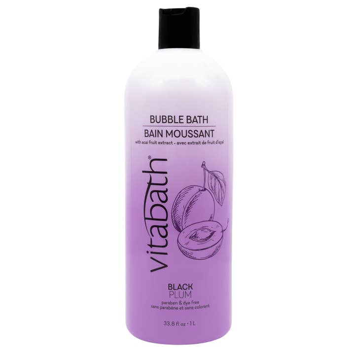 Black Plum Bubble Bath 33.8 fl oz for wholesale by Vitabath