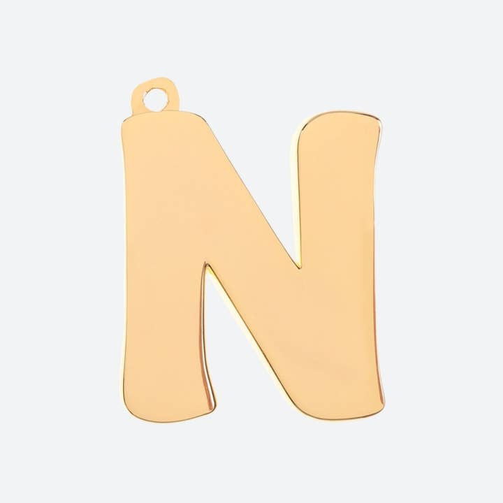 Spark Paws - Wholesale Pet Collar - Dog - Initial Letter Jewelry Tag - N