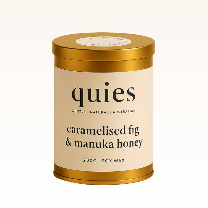 quies Candle - caramelised fig & manuka honey for wholesale by quies selfcare