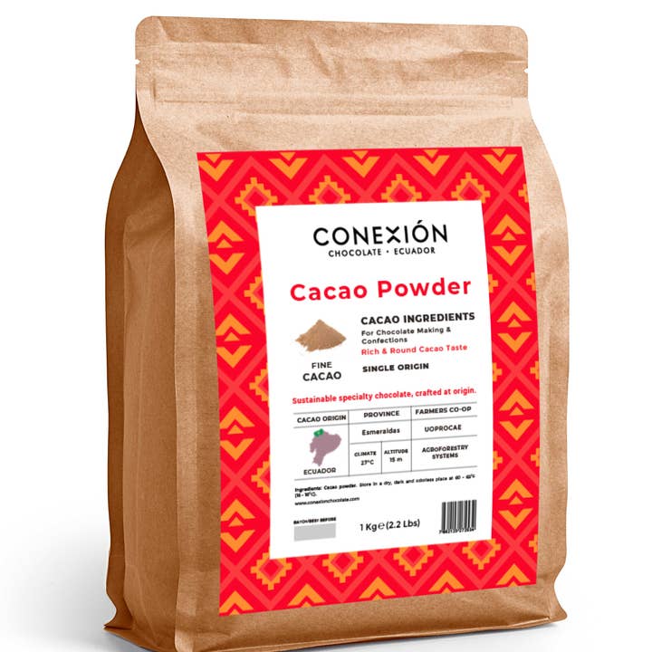 Conexión Chocolate - Wholesale Baking Chocolate - Natural Cocoa Powder 20-25%: Arriba Nacional Cocoa Beans