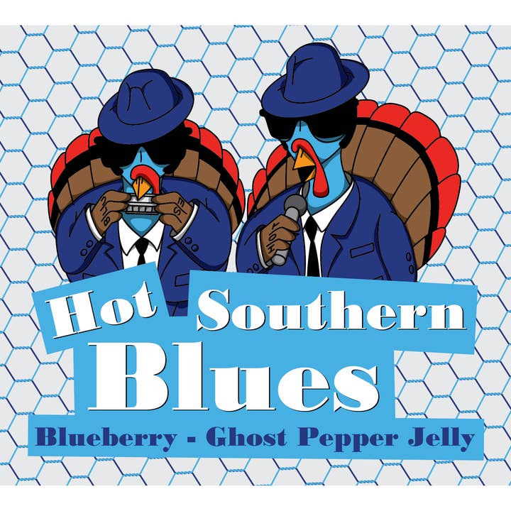 Hot Southern Blues Syrup & Jelly for wholesale by Massage Alchemy Botanicals