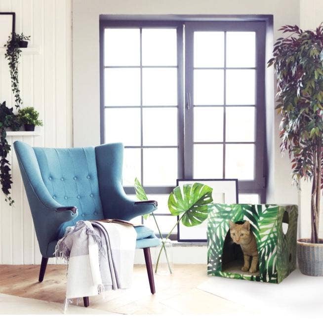Cat Box Classics - Wholesale Pet Scratcher - Cat - Kitty Jungle Cardboard Cat House with Scratcher7