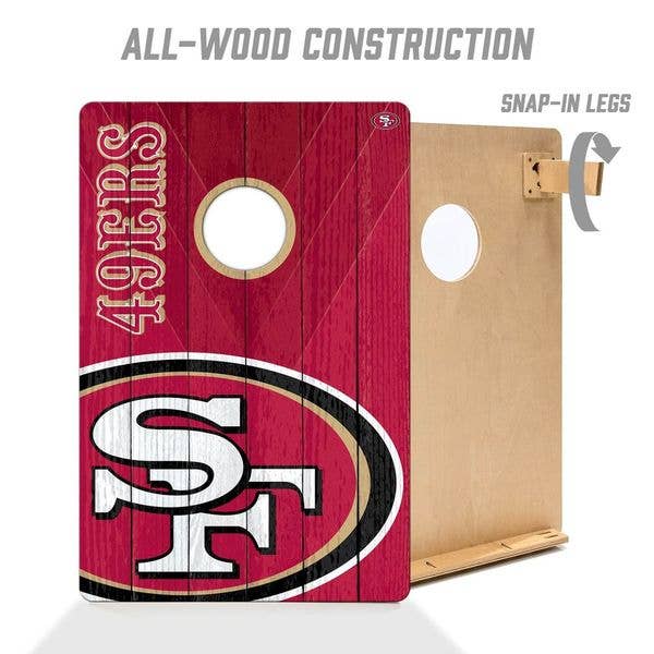 Skip's Garage - Wholesale Cornhole - San Francisco 49ers 2x3 Tailgate Cornhole Boards3