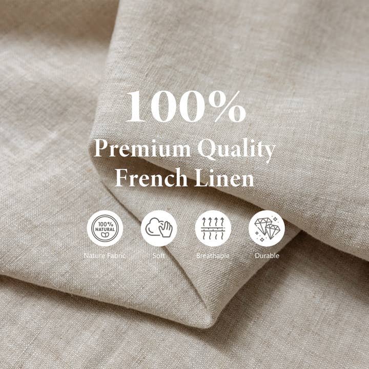 Triton Linen – wholesale Förkläde – Linne Bistro Halvförkläde med Fickor 25 x 35 Tum - Natur