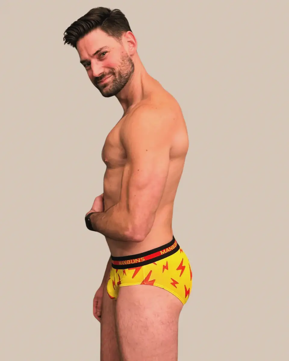 MANBUNS – wholesale Underwear – Men's – Men's Lightning Bolt Brief Underwear0