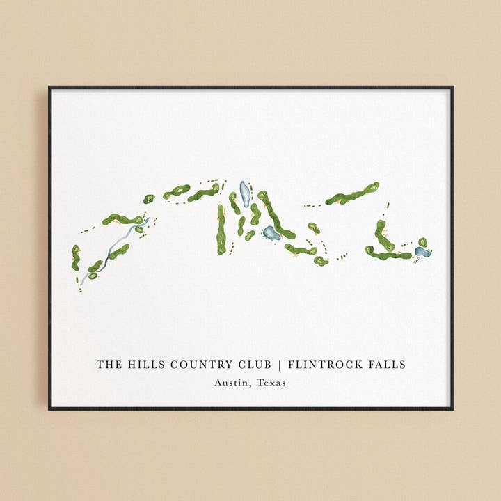 Stampa del Country Club The Hills - Flintrock Falls per la vendita all'ingrosso da parte di ally aiken design
