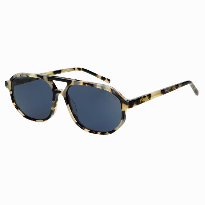 Gray Tortoise Fenix Acetate Unisex Aviator Sunglasses for wholesale on Faire