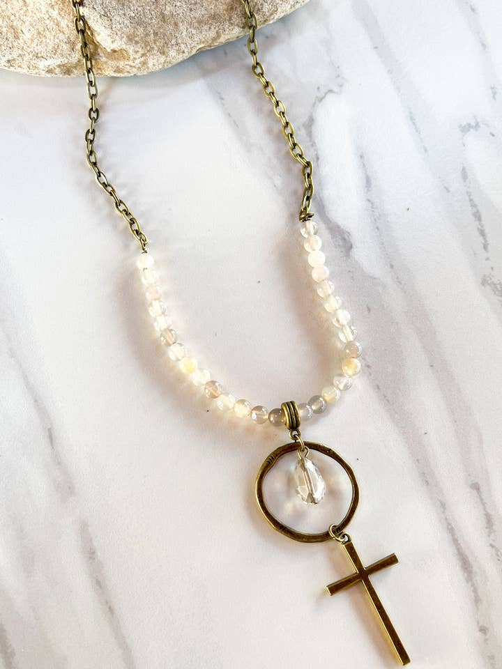 Gianna Necklace in Crystal for wholesale by Dylan Designs