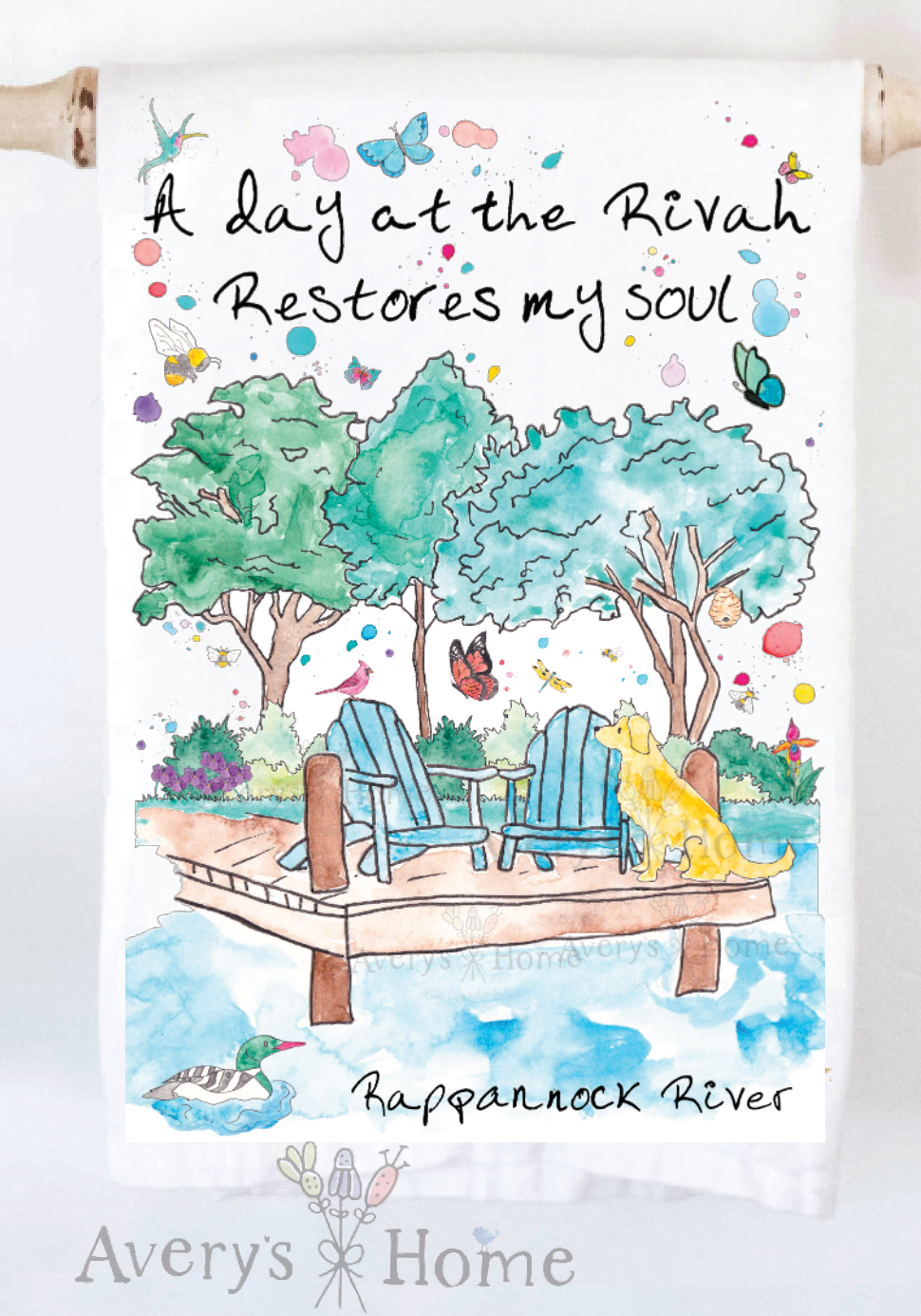 Avery's Home - Wholesale Tea Towel - A Day at the Lake or River Customizable Tea Towel37