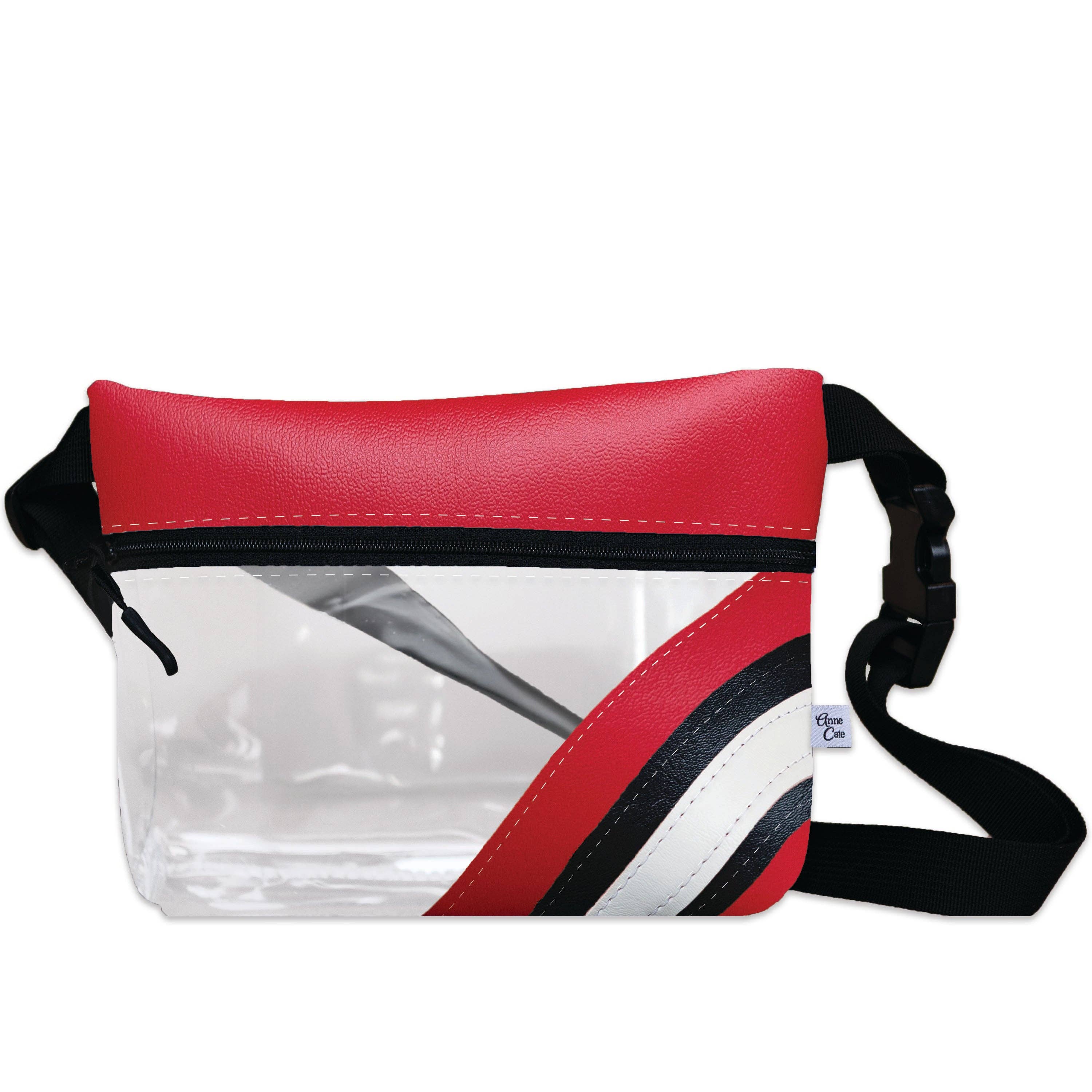 Anne Cate - Wholesale Belt Bag - Unisex - Football Stadium Clear Stripe Game Day Fanny Pack0