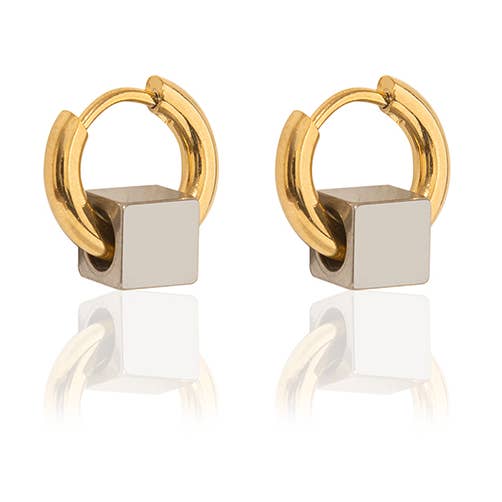 Cube Huggies for wholesale by A Weathered Penny Jewellery