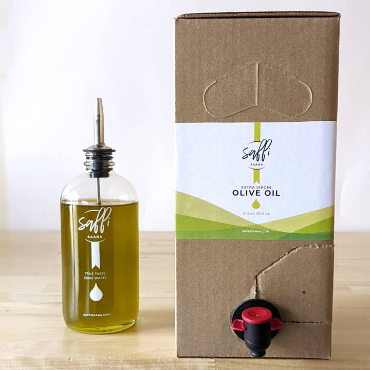 Saffi Saana - Wholesale Cooking Oil - Bulk Bag-in-Box - Extra Virgin Olive Oil (3-Liter)