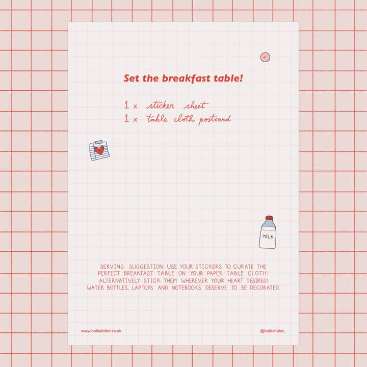 Hollie Fuller - Wholesale Sticker - Breakfast Sticker Sheet 1