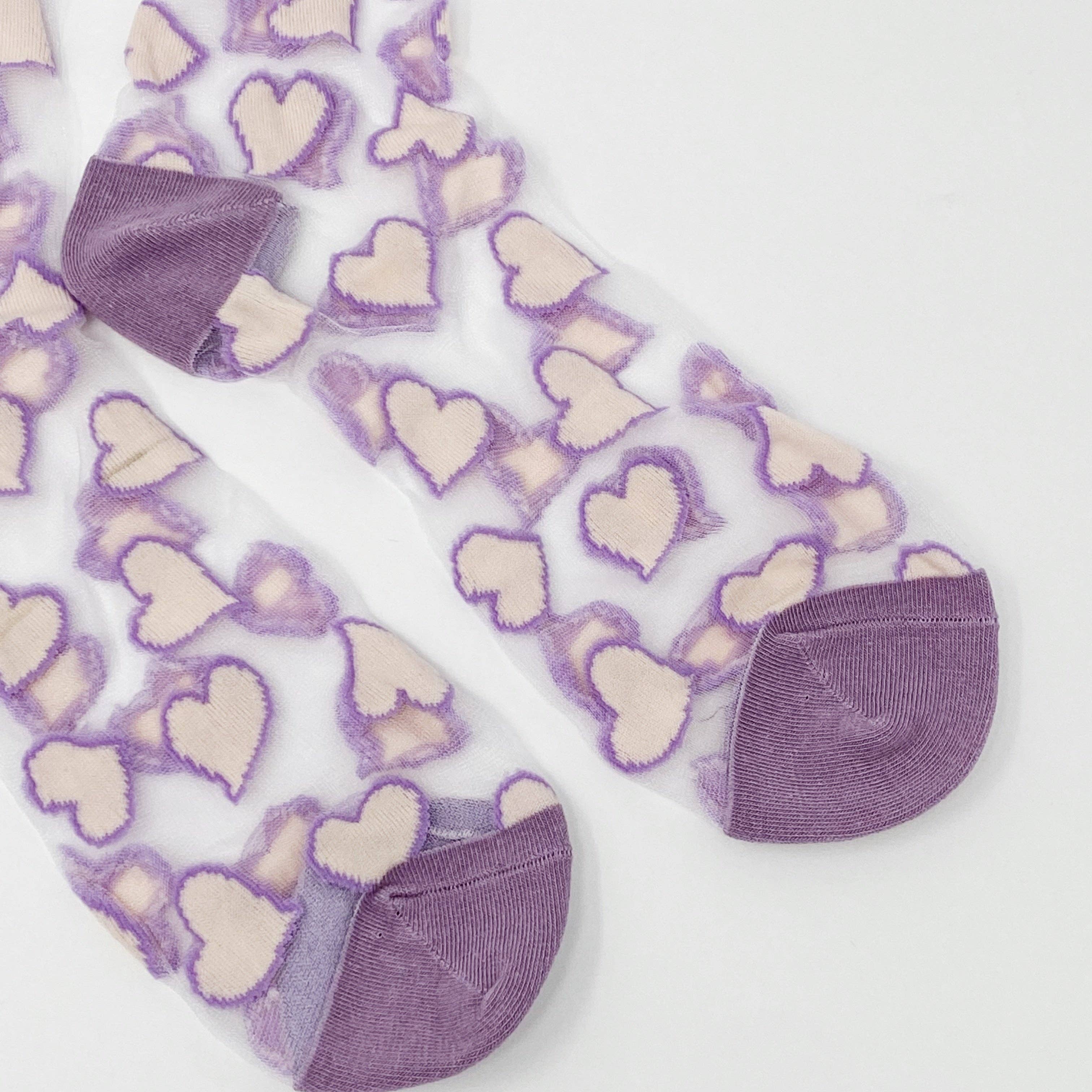 Ellison+Young - Wholesale Socks - Women's - Heartful Love Sheer Socks5