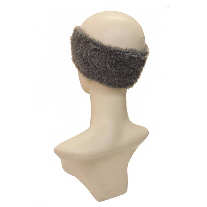 Cap Zone - Wholesale Fashion headband – women's - Solid Colored Faux Angora Fur Turban Head Band1
